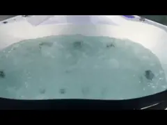 Jet Whirlpool Massage Bathtub Rohs 2 Adults Pearlescent Mica Black 1560mm video