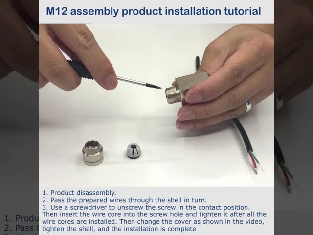 PA66 M12 Waterproof Connector IP67 IP68 Metal 4pin 5pin Elbow Plug Cable Gland PG7
