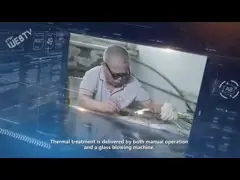 Серебряное покрытое сопротивление изготовленного на заказ размера стеклянной лампы кварца высокотемпературное video