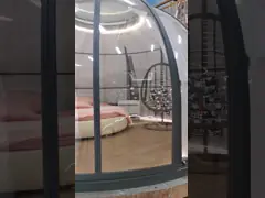 Профили прозрачного дома сада стеклянного большие алюминиевые вокруг шатров геодезического купола иглу video