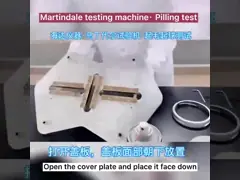 LCD показывает тестер ссадины Martindale, рабочую станцию испытательного оборудования 6 Pilling video