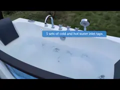 Ливня ванны гидролечения 1700 x 800 водоворотов квадрат Freestanding комбинированный video