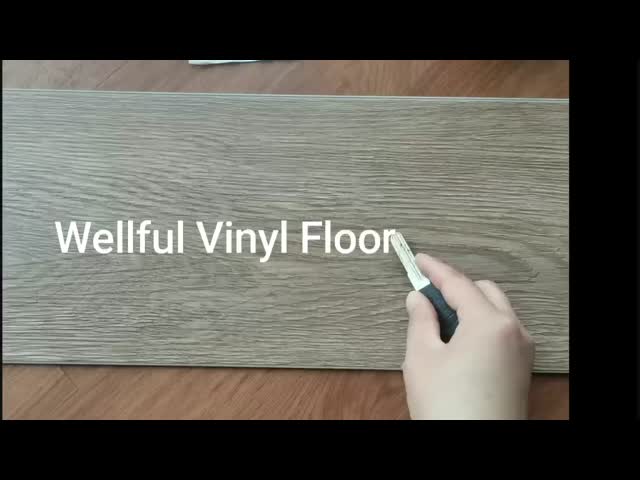 Thickness 4.0mm Vinyl SPC Flooring Glue Down UV Coating 183mmx1220mm