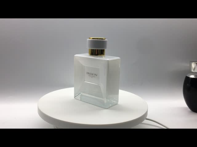 Atomizer Cap Empty Perfume Bottle 100ml SGS Square Glass Perfume Bottle video