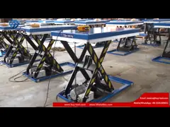 China 1000kg 2000mm Small Electric Scissor Lift Table Platform Orange supplier