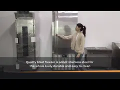 Замораживатель взрыва лотка замораживания 15 скорости холодильника пиццы SS 304 коммерчески поставляя еду быстрый video