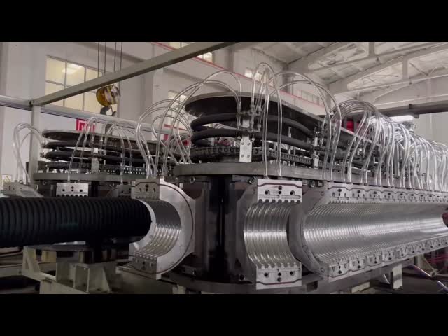HDPE PP Double Wall Corrugated Pipe Production Line 350kg/H
