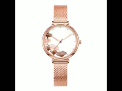 Ультра тонкое платье кварца наблюдает кожаную простую большую шкалу для бизнесменов video