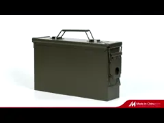 Армия США Зелёный металл Прочные коробки для боеприпасов Боевые орудия для армии video