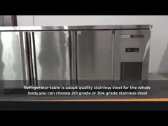 0.4L Industrial Catering Fridge Stiainless Steel Under Counter With Backsplash