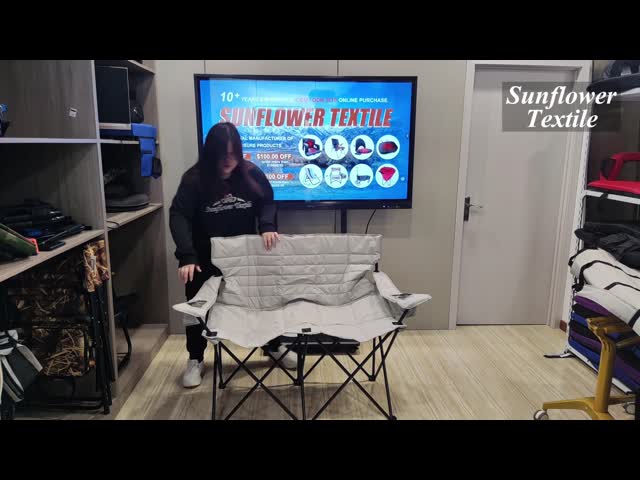 110x57x87 стул располагаясь лагерем стула двойника ткани полиэстера см 600D на открытом воздухе двойной видео