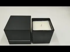 100 Percent Soy Black Square Glass Jar Scented Candle Lemon Verbena