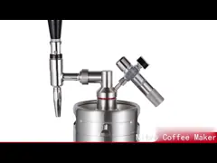 SUS304 Pressurized Mini Keg Adjustable Flow , 5L Pressurized Growler Tap System