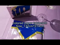 » устранимая бумажная скатерть деятельности 54x108 одна крышка таблицы бумаги времени video