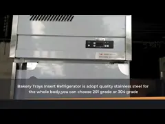 Замораживатель холодильника пиццы шкафа вставки двери нержавеющей стали 2 video
