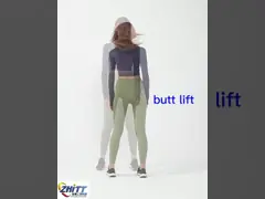 Приспособленные гетры разминки целлюлита ребристой осени брюк йоги женщин плотной анти- video