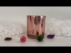 Cylindrical Mercury Glass Candle Cup Flower Fragrance Tea Wax Scented