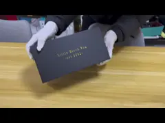 Black Neck Box With Gold Foil Logo EVA Insert For Cosmetic Package