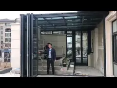 Стеклянная сползая термоизоляция профиля дверной рамы складчатости 6063 Bi алюминиевая водоустойчивая video