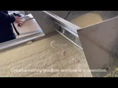 Машина автоматического бэттера обваливая в сухарях для зажаренной тэмпуры цыпленка колец лука video