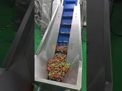 Система упаковки конфеты леденца на палочке машины упаковки Weigher Multihead транспортера слота 25WPM video