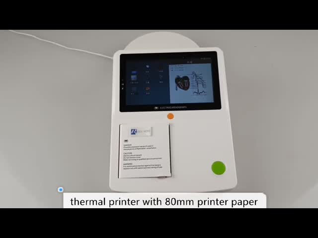 Handheld 3 Channel 12 Lead ECG Machine With 7'' Color Touch Screen video