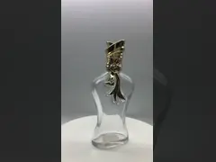 Выбитое стекло духов логотипа пустое разливает крышку по бутылкам 100ml формы тела уникальную video