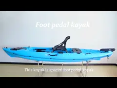 Рыболов каяка педали ноги морского рыболовства сидит на верхней части с регулируемым местом 180kgs комфорта video