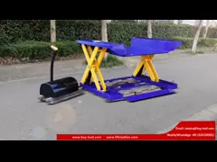 Здания легированной стали Q235 складывают вниз с платформы 300kg обслуживания грузоподъемника video