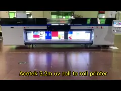 Крен принтера Cmyk УЛЬТРАФИОЛЕТОВЫЙ, который нужно свернуть с разрешением 3600dpi печатающей головки Ricoh Gen5 высоким video