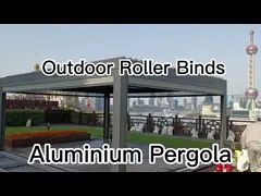 Предохранение от Солнца белой алюминиевой ручной Louvered перголы SUNC 6x3m на открытом воздухе водоустойчивое video