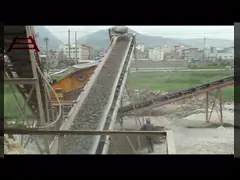 Ленточный транспортер минирования конвейерной ленты каменной дробилки для клинкера и шлака video