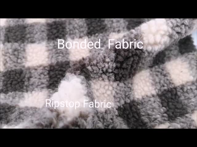 Kintted Ripstop Bonded Fabric 200DX200D For Winter Jacket Breathable