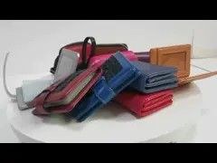 Удостоверение личности RFID кредита владельца карточки PU Debossed EN17 преграждая кожаный BM video