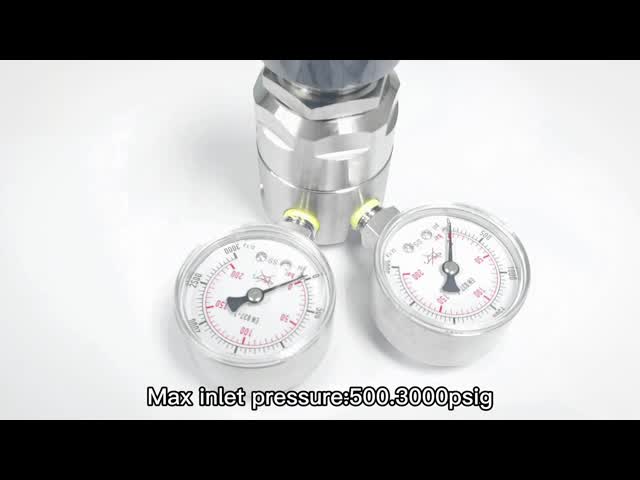 6mm OD R11の倍のゲージ圧の調整装置のN2彼4000psi SSの圧力調整器