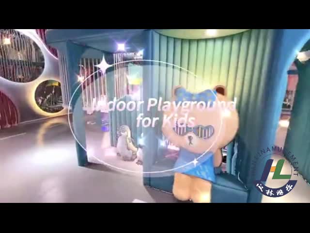 PVC plywood Indoor Playground Equipment Macaron Theme Indoor Play Maze