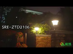 На открытом воздухе солнечные света столба СИД штендера 3.2V главного входа загородки садовничают оформление video