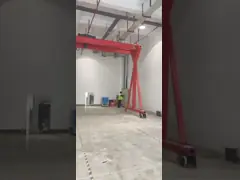 портативная машинка крана на козлах 7.5m небольшого одиночного прогона 1T мобильная для поднимаясь деталей video