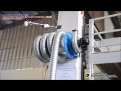 Высокотемпературный моторизованный вьюрок шланга вытыхания корабля с соплом подгонянным вентиляторами video