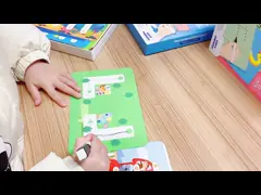 Скрепленный спиралью Preschool пишет и повторно использует Workbook с сухой отметкой стирания video