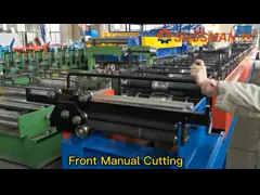 China 0.4-0.8mm Thickness PPGI 75mm Diameter Drain Pipe Round Rain Downspout Roll Forming Machine supplier