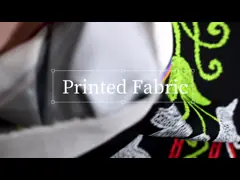 Голубой красный желтый цветок ткани полиэстера напечатанный цифров красочный для одежды video