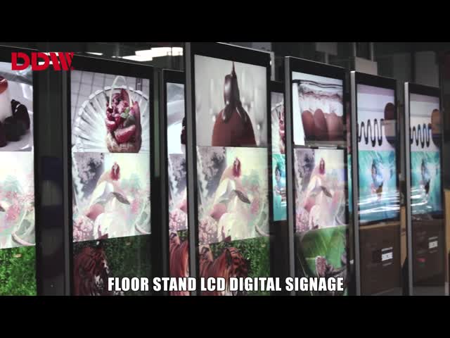 49 inch ultra thin floor standing digital signage for shopping center