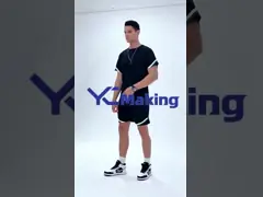 Люди лета установили костюм фитнеса короткая футболка рукава связала соткать video