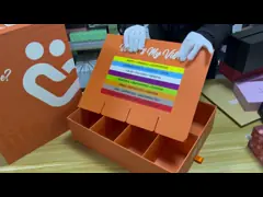 Персонализированная подарочная коробка бумаги ремесла для обслуживания ОЭМ десерта печений торта video