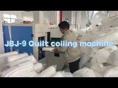 Машина 3.75Kw машины упаковки одеяла подушки кровати свертывая свертываясь спиралью video