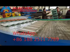 Автоматическим покрынная камнем машина плитки крыши, плитка крыши вермикулита формируя машину video