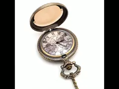 Ретро винтажный кварц Movt часов дозора кармана с цепью 0.8m video