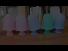 Colocar claro da sução do vácuo da massagem 4pcs do silicone