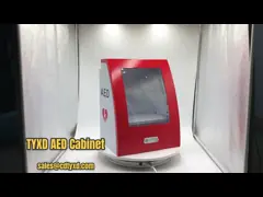 Всеобщий красный изогнутый потревоженный шкаф AED держателя стены для освещения video